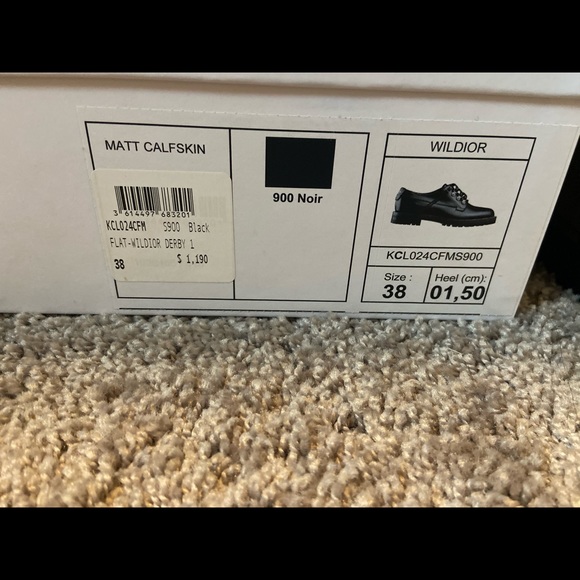 Christian Dior Black Matt Calfskin Derby - Size 38 - Picture 7 of 8